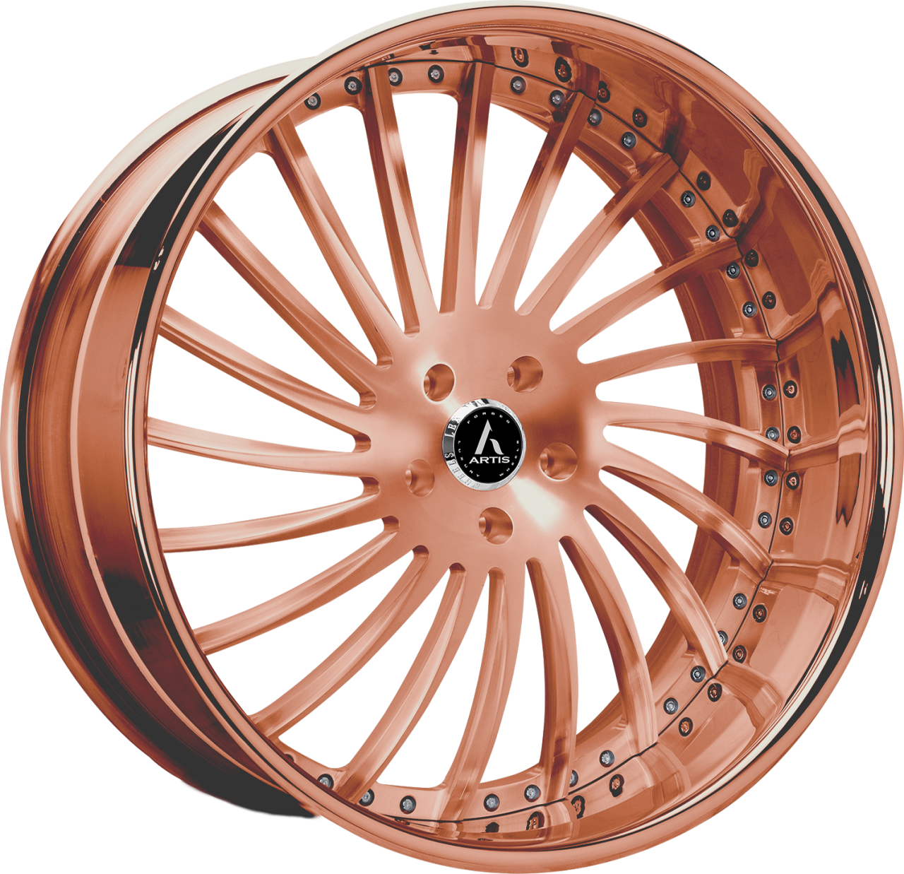 Artis Forged International wheel with Custom Rose Gold finish