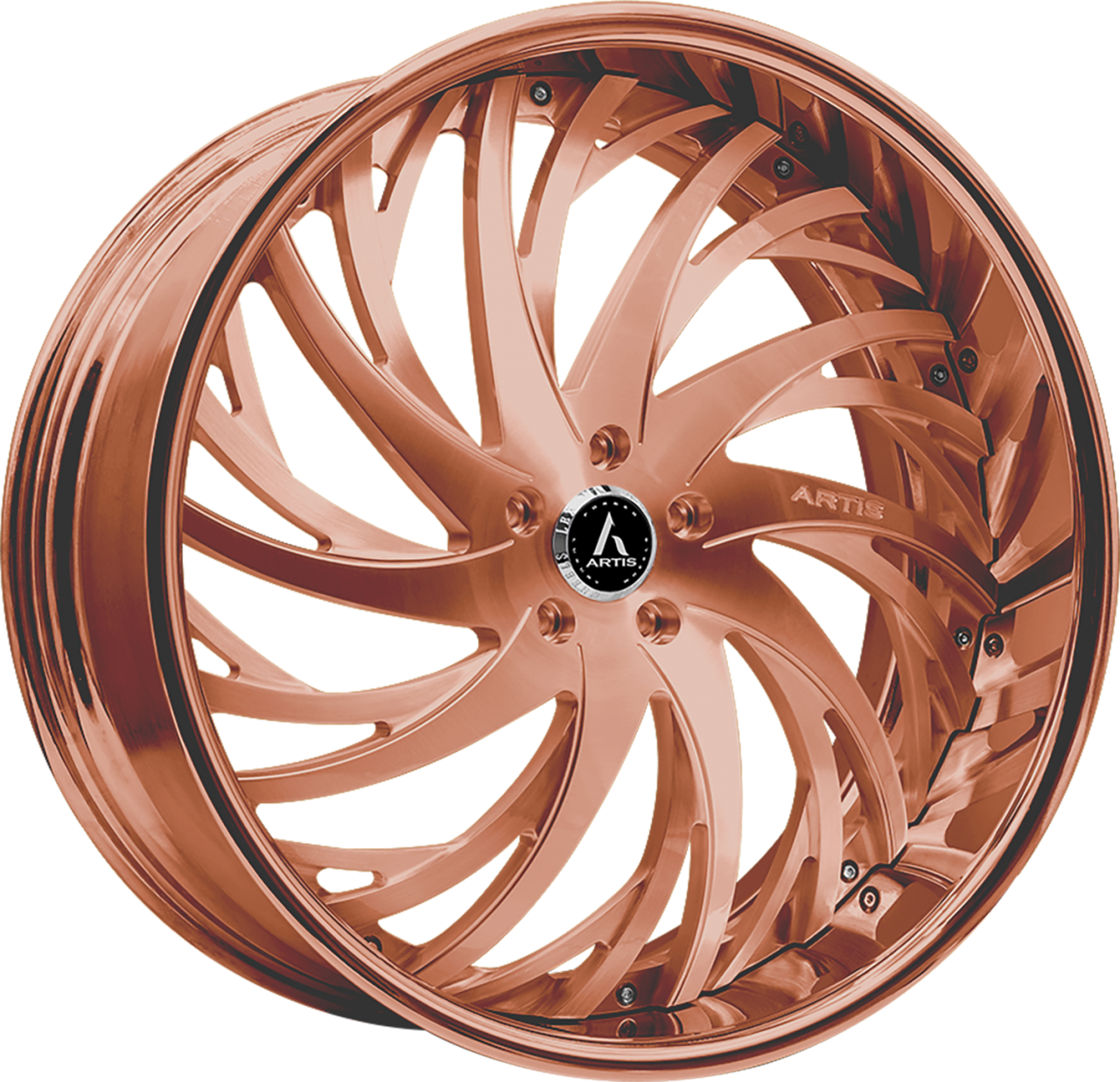 Artis Forged Decatur wheel with Custom Rose Gold finish