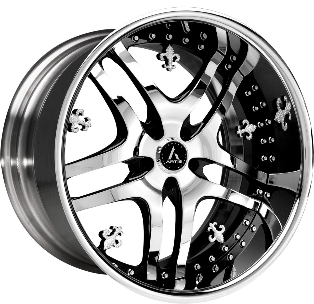 Artis Forged Biloxi wheel with Chrome and Black finish