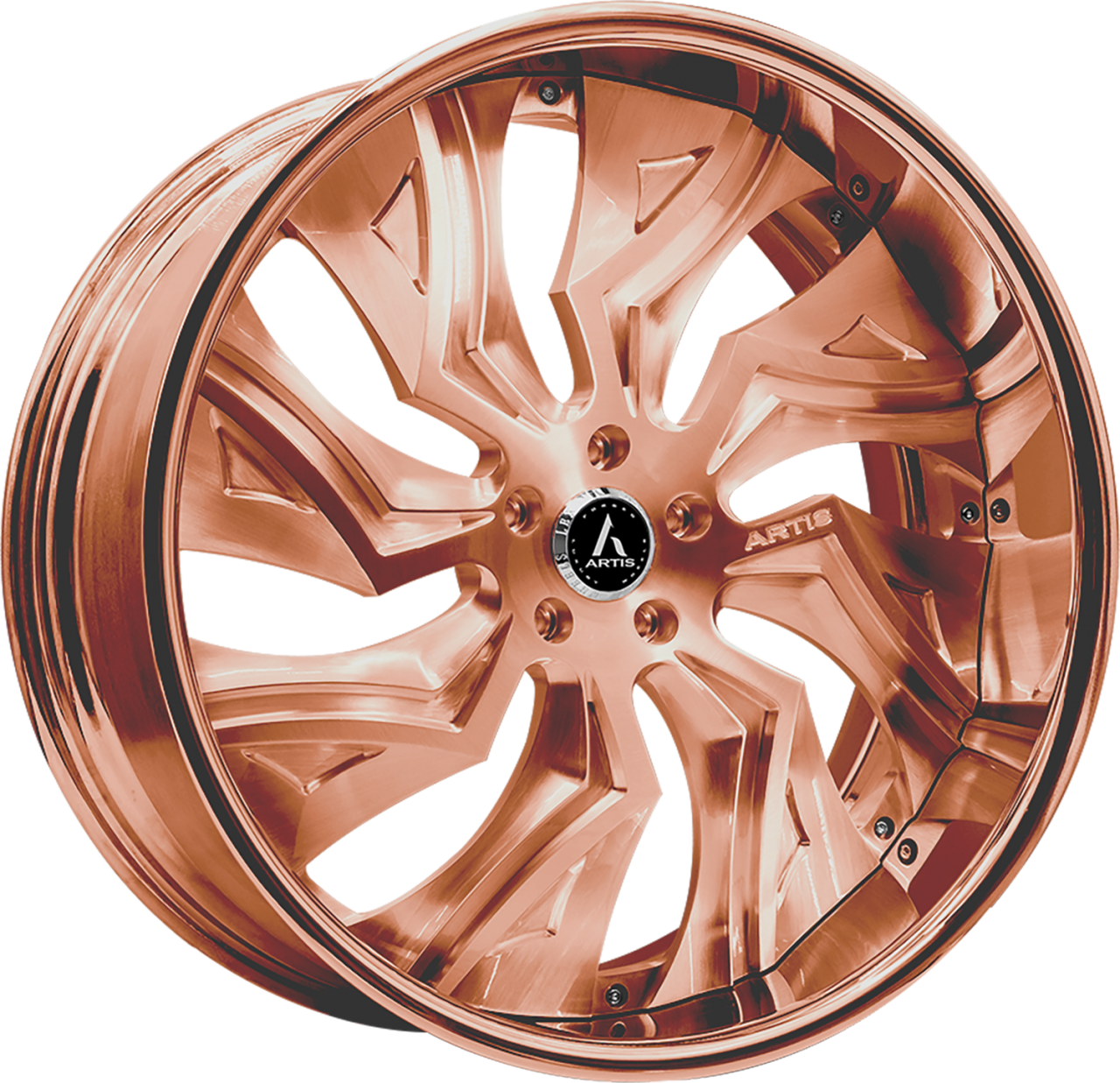 Artis Forged Buckeye wheel with Custom Rose Gold finish