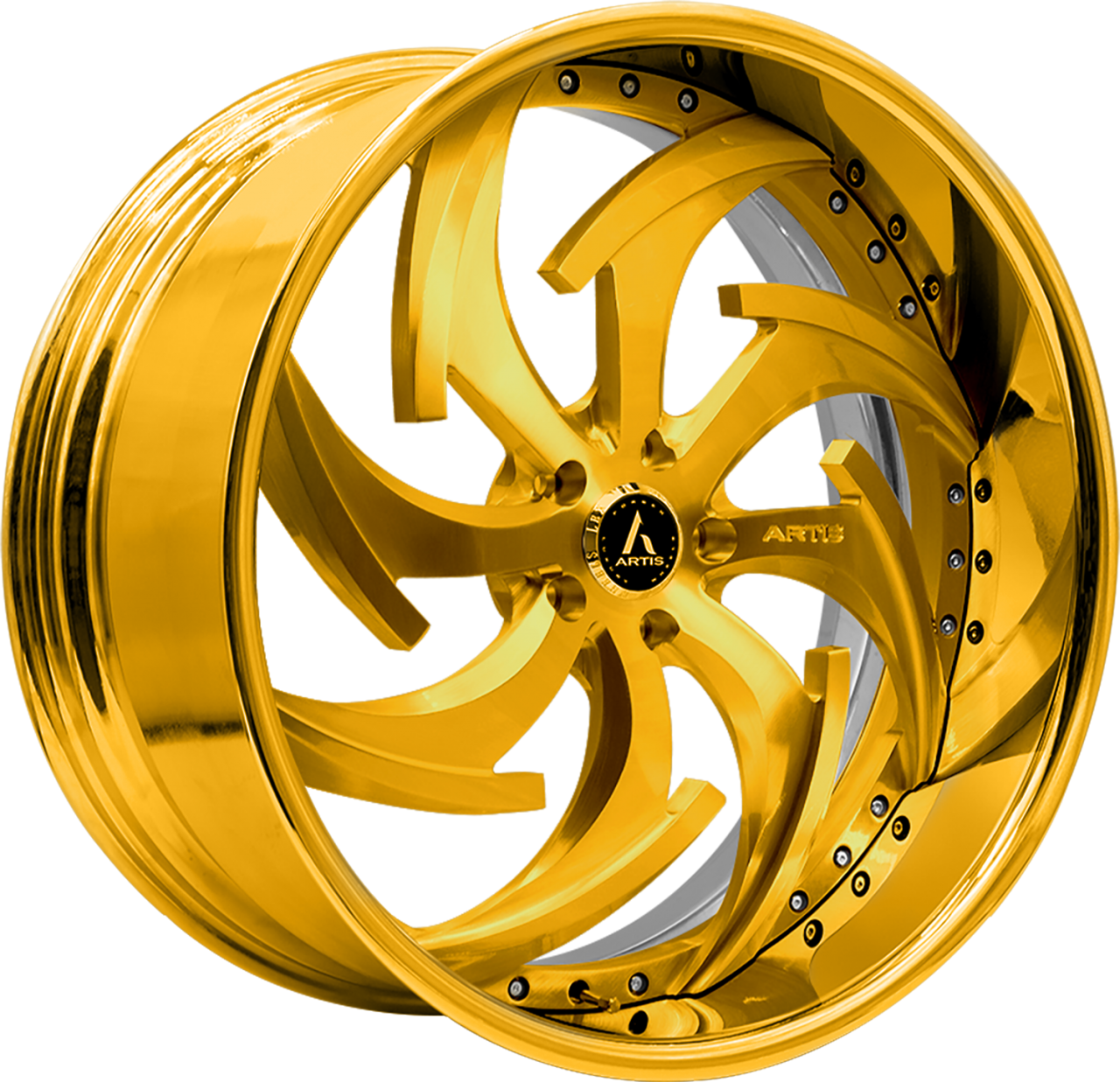 Artis Forged Dagger wheel with Gold Finish finish
