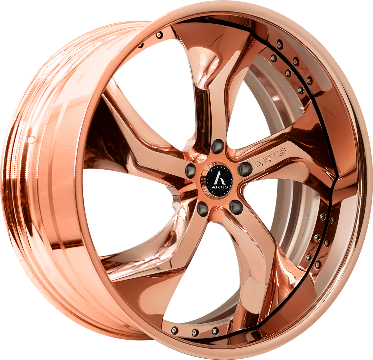 Artis Forged Bully wheel with Rose Gold finish