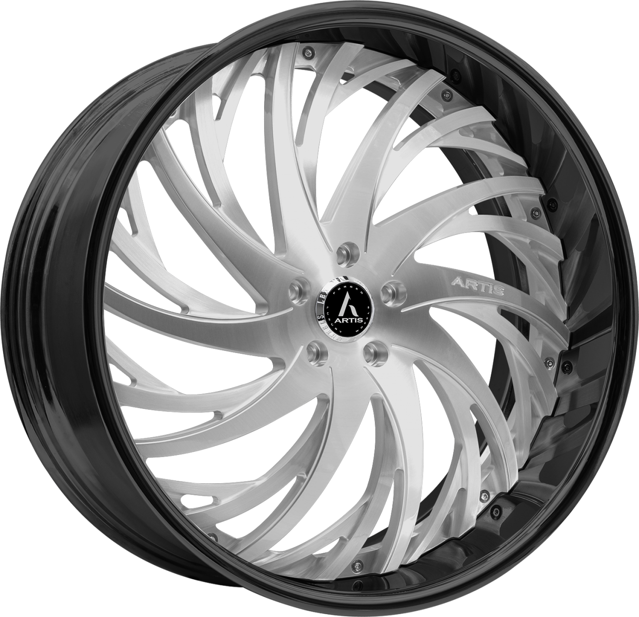 Artis Forged Decatur wheel with Brushed and Black finish