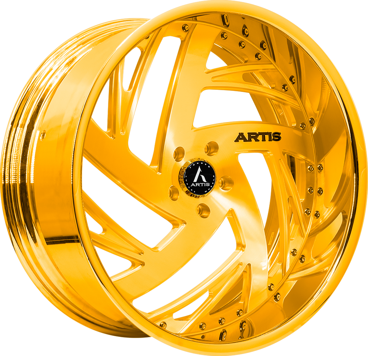 Artis Forged Southside-M wheel with Gold finish