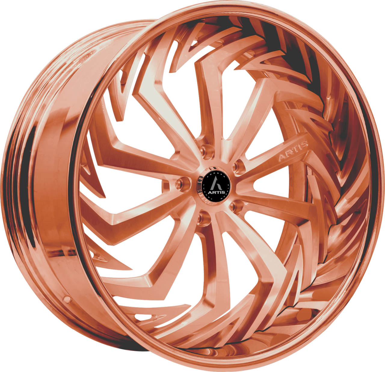 Artis Forged Royal wheel with Custom Rose Gold finish