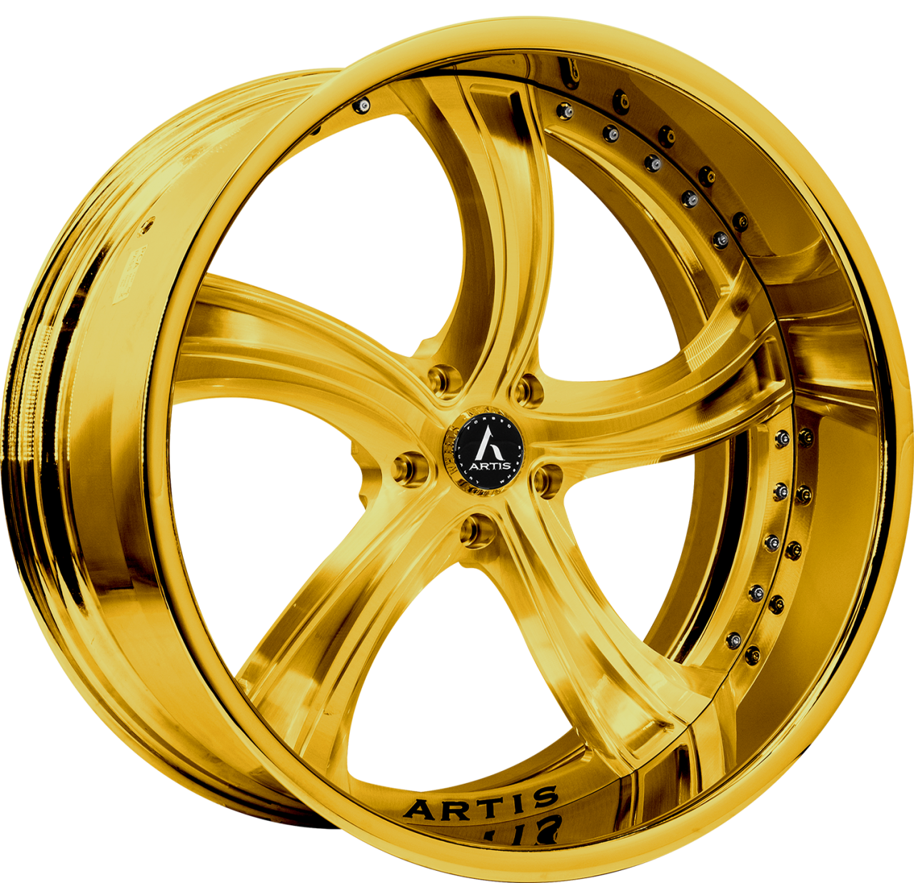 Artis Forged Kokomo wheel with Custom Gold finish