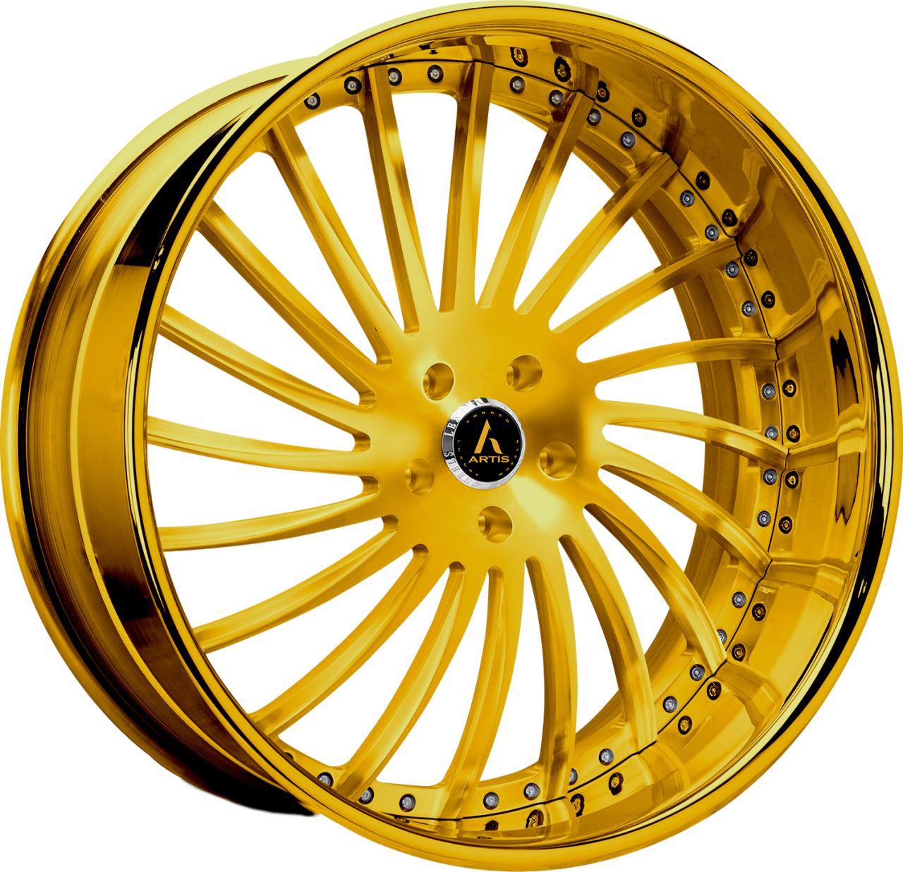 Artis Forged International wheel with Custom Gold finish