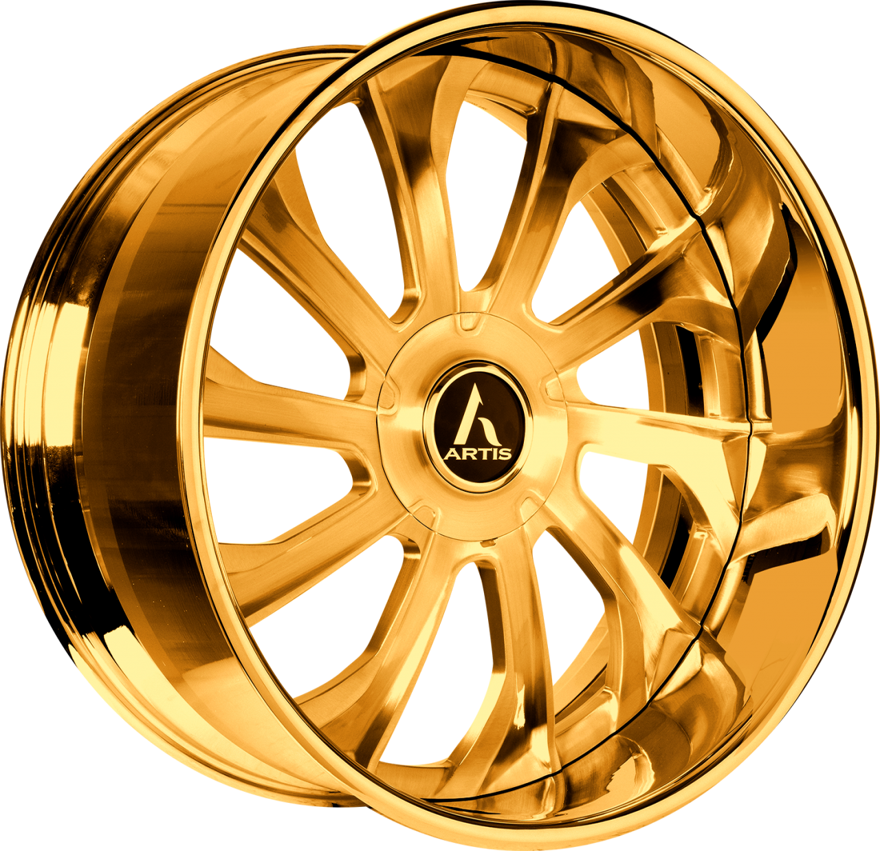 Artis Forged NEW Penthause-XL wheel with Gold finish