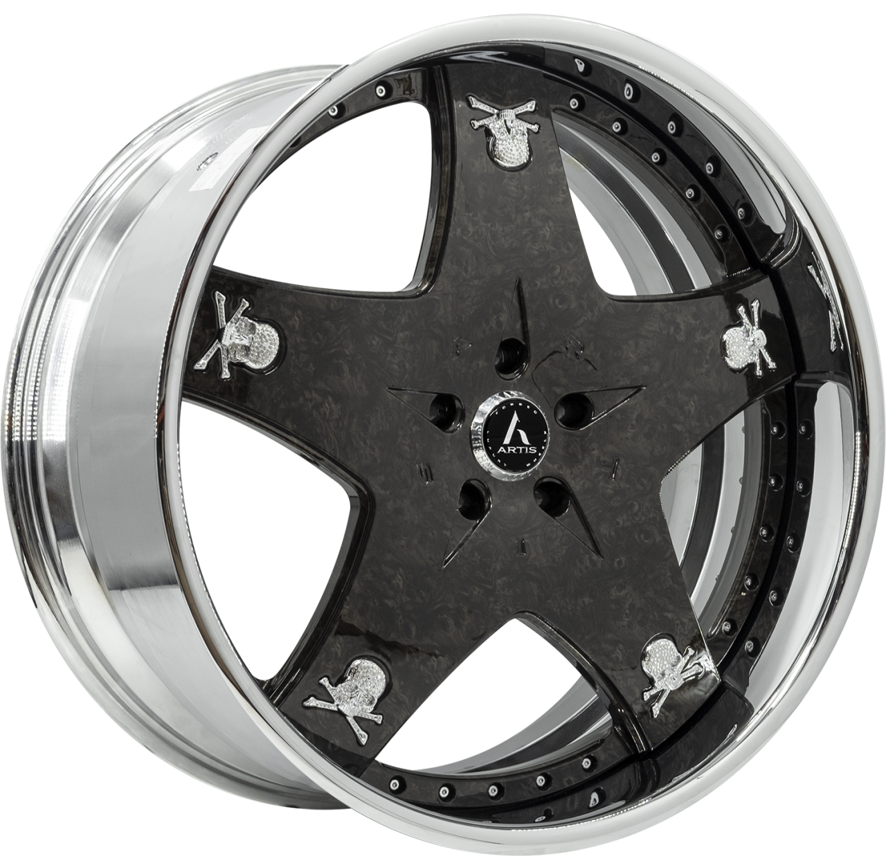 Artis Forged Cashville wheel with Black Burlwood finish