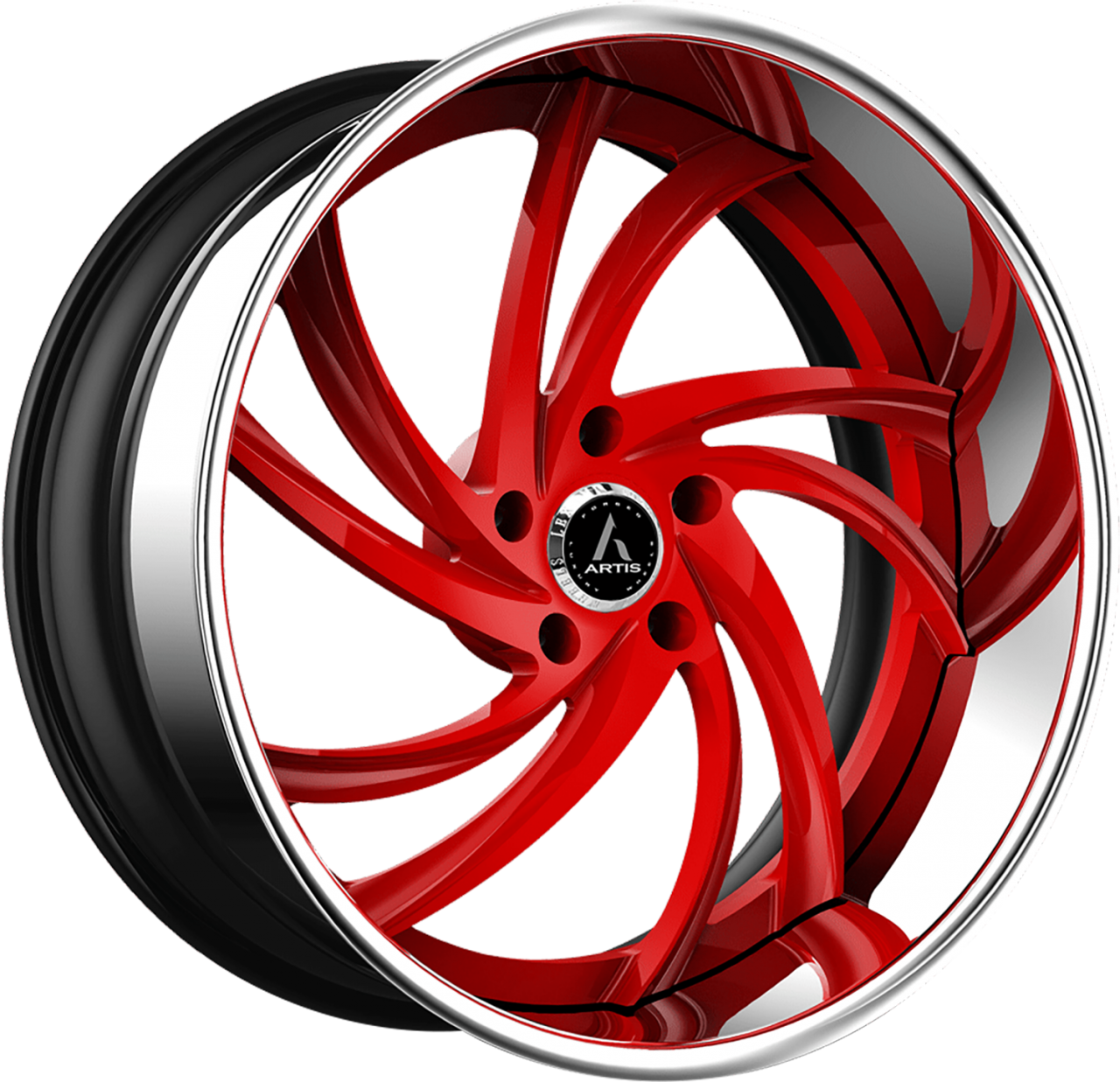 Artis Forged Twister-M wheel with Custom Red finish
