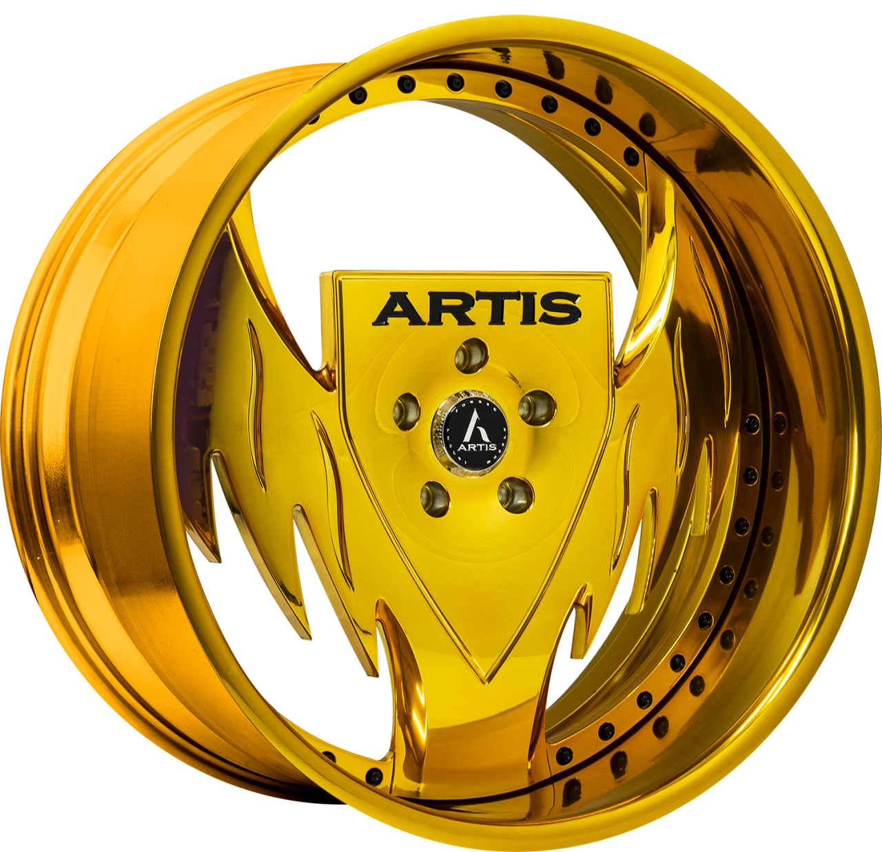 Artis Forged Batman wheel with Custom Gold finish