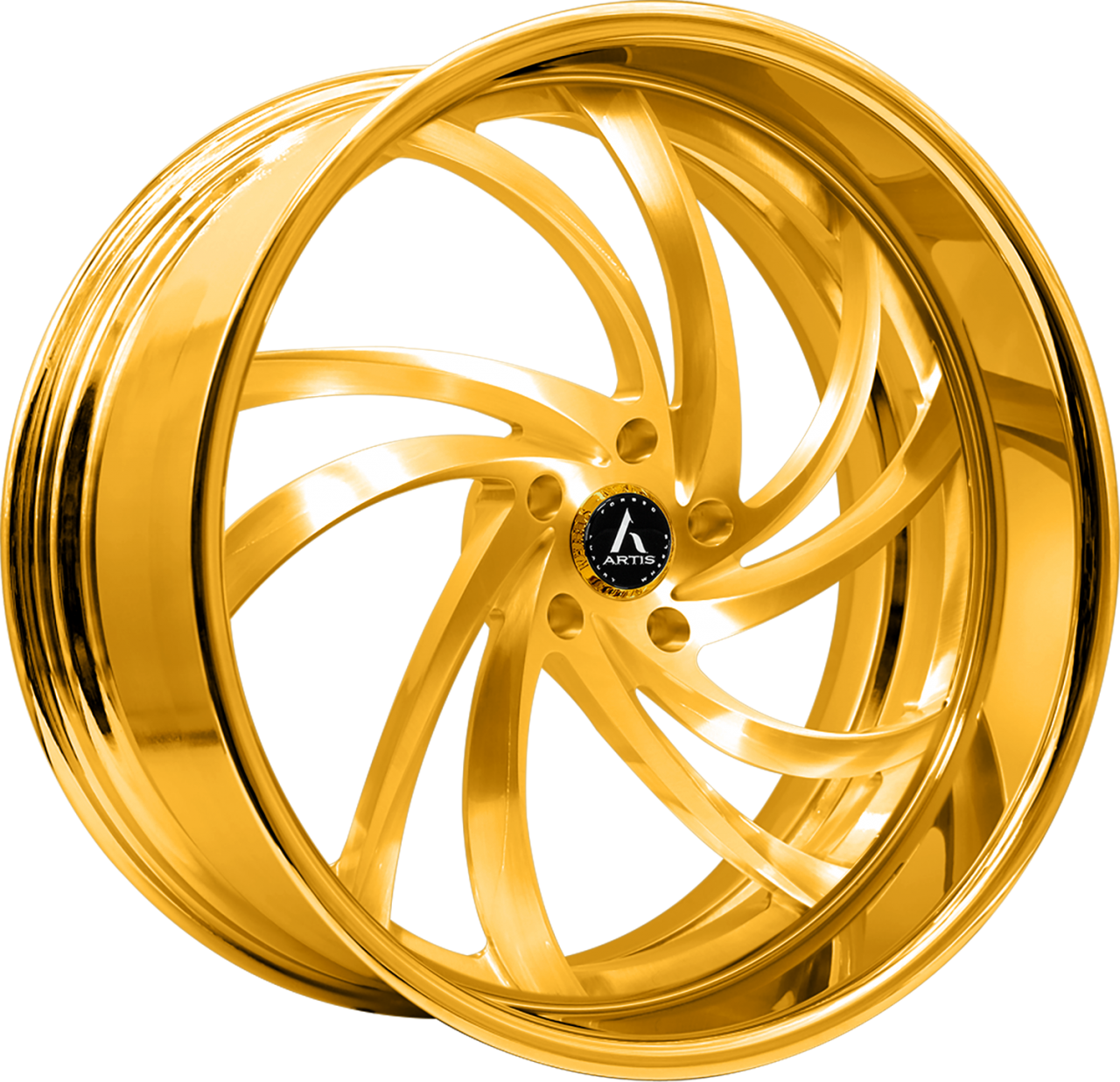 Artis Forged Twister-M wheel with Gold finish