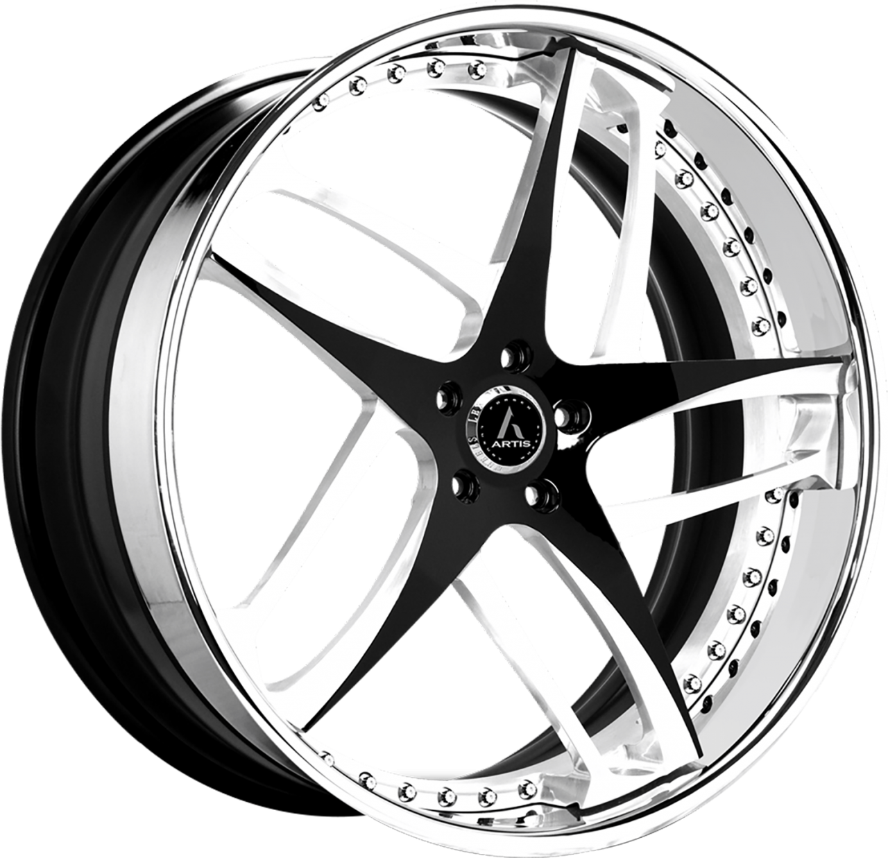 Artis Forged Bavaria wheel with Custom Black and White finish