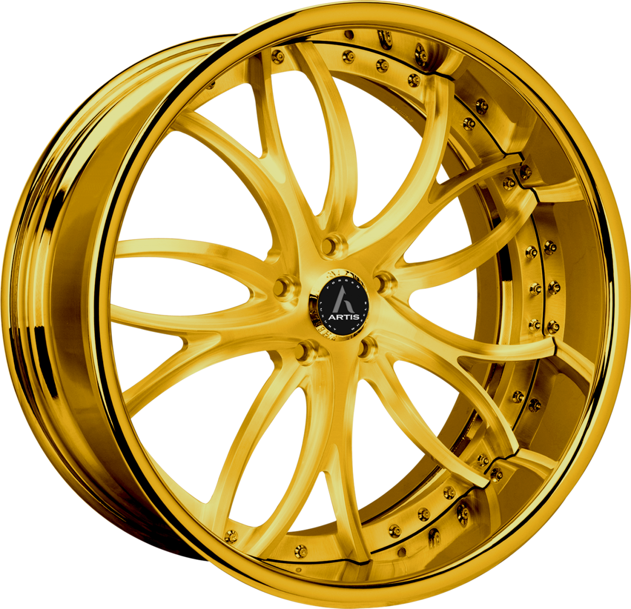 Artis Forged Biscayne wheel with Custom Gold finish