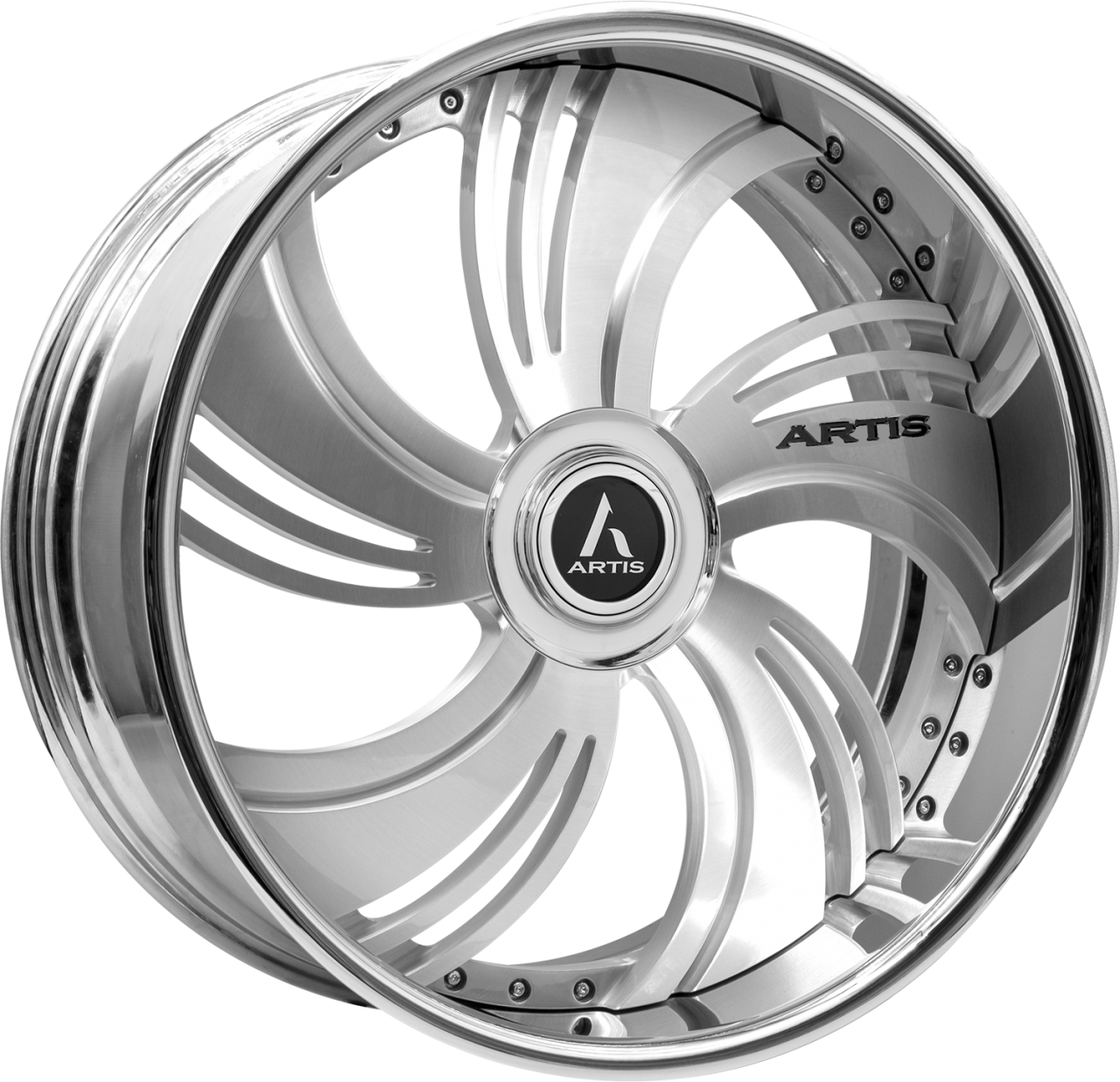 Artis Forged Avenue wheel with Brushed with XL Floater Cap finish