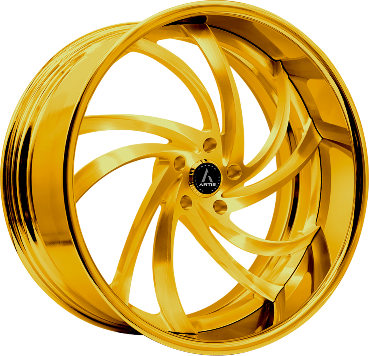 Artis Forged Twister wheel with Custom Gold finish