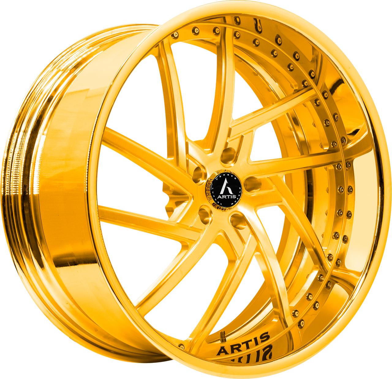 Artis Forged Fairfax-M wheel with Gold finish