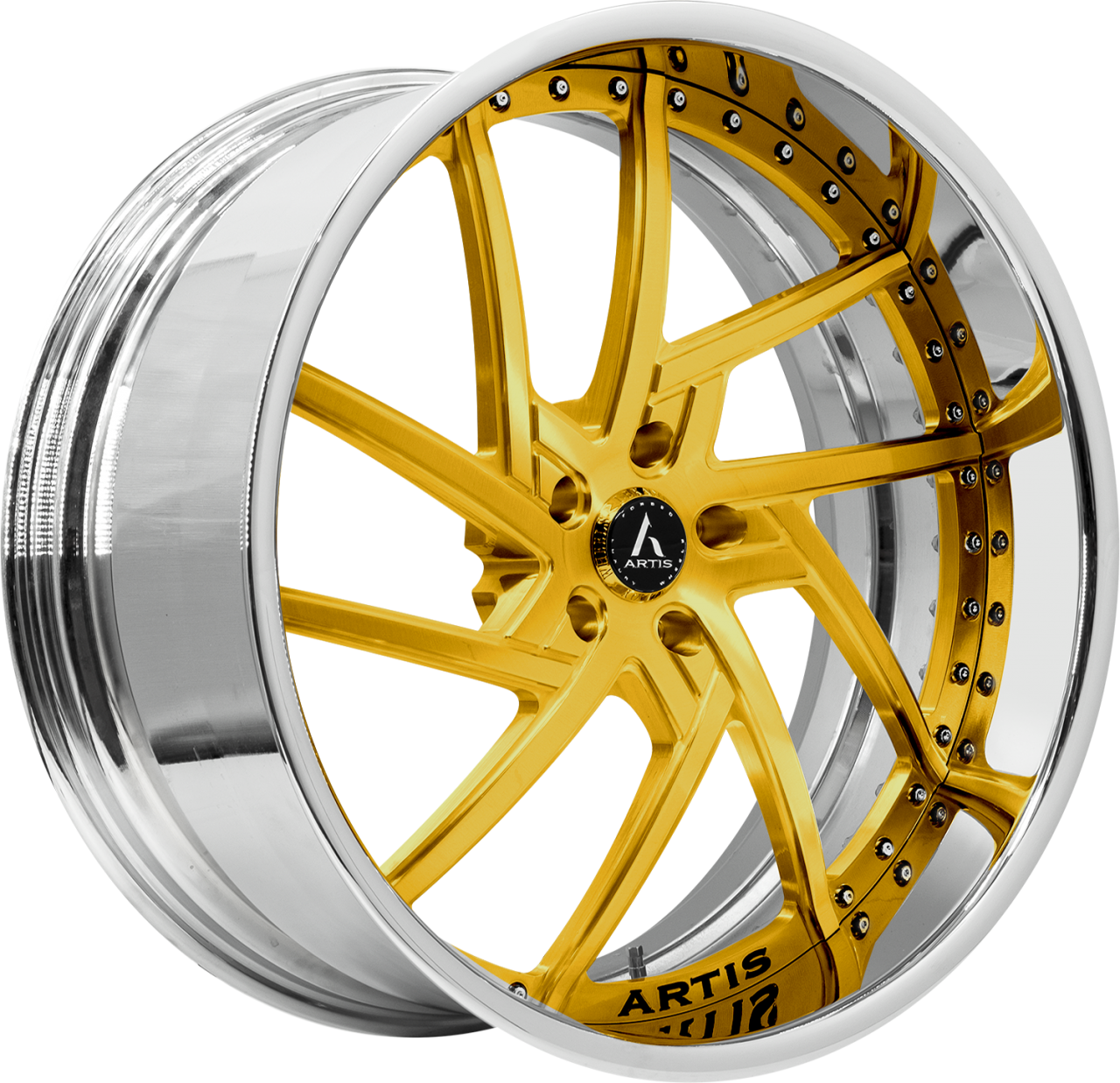 Artis Forged Fairfax wheel with Custom Gold finish