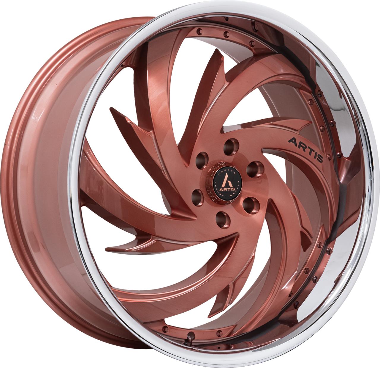 Artis Forged Spada wheel with Rose Gold finish