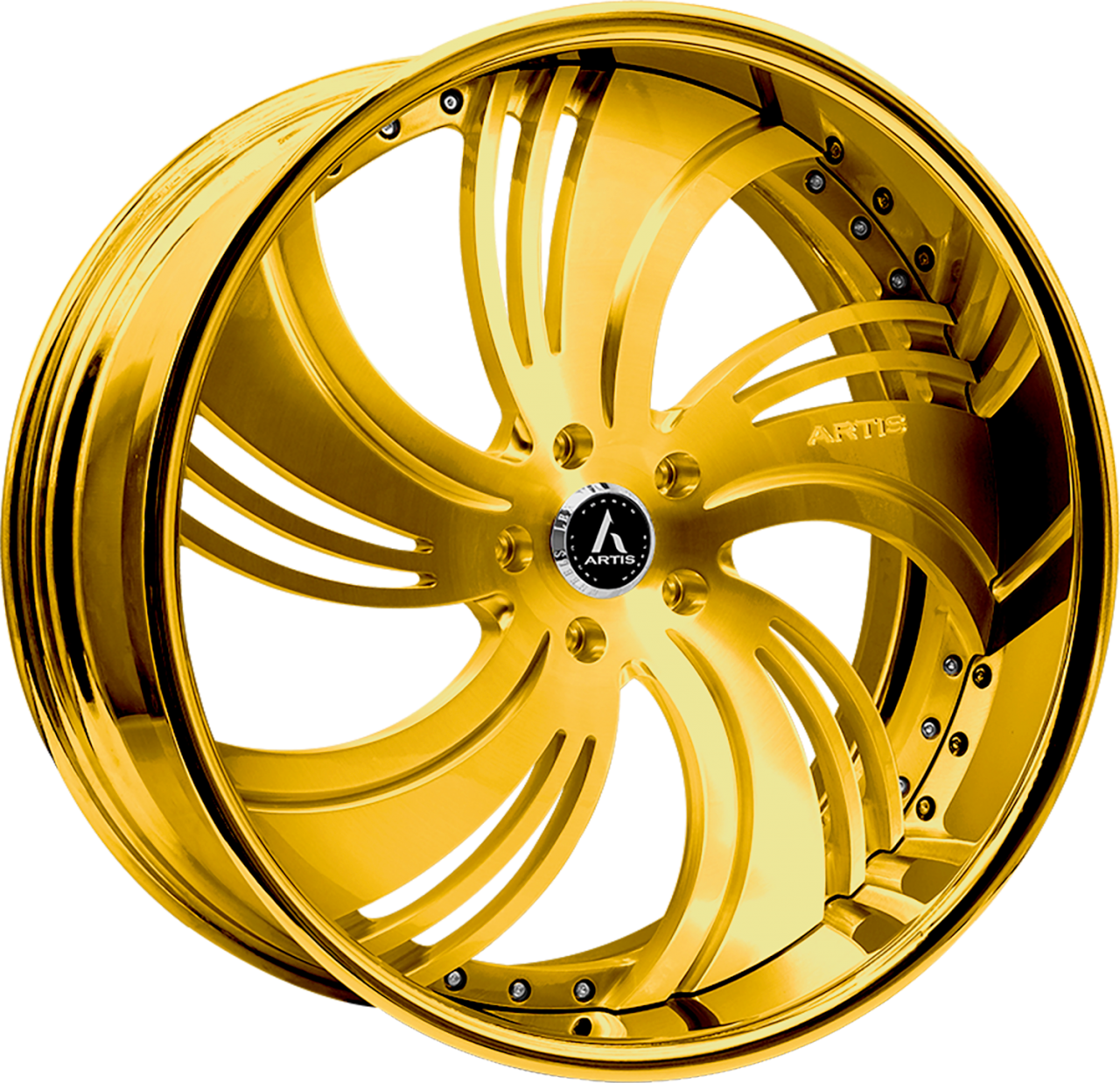 Artis Forged Avenue wheel with Gold Finish finish