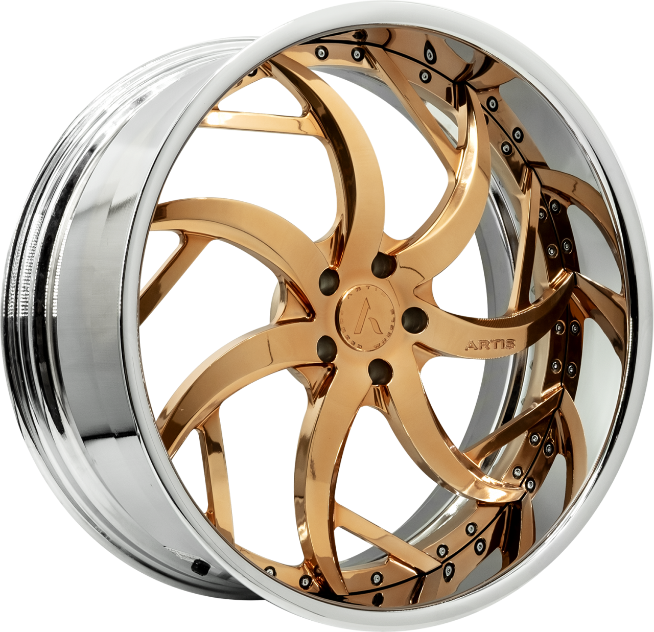 Artis Forged Sin City wheel with Custom Gold finish