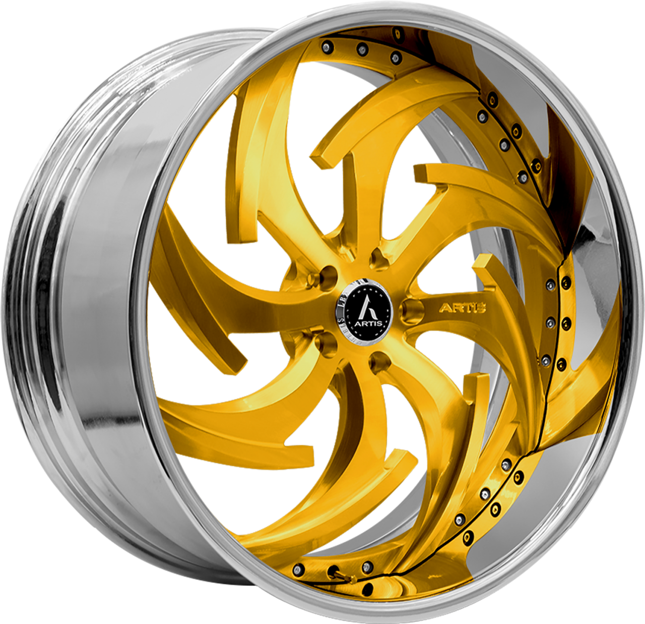 Artis Forged Dagger wheel with Custom Gold finish