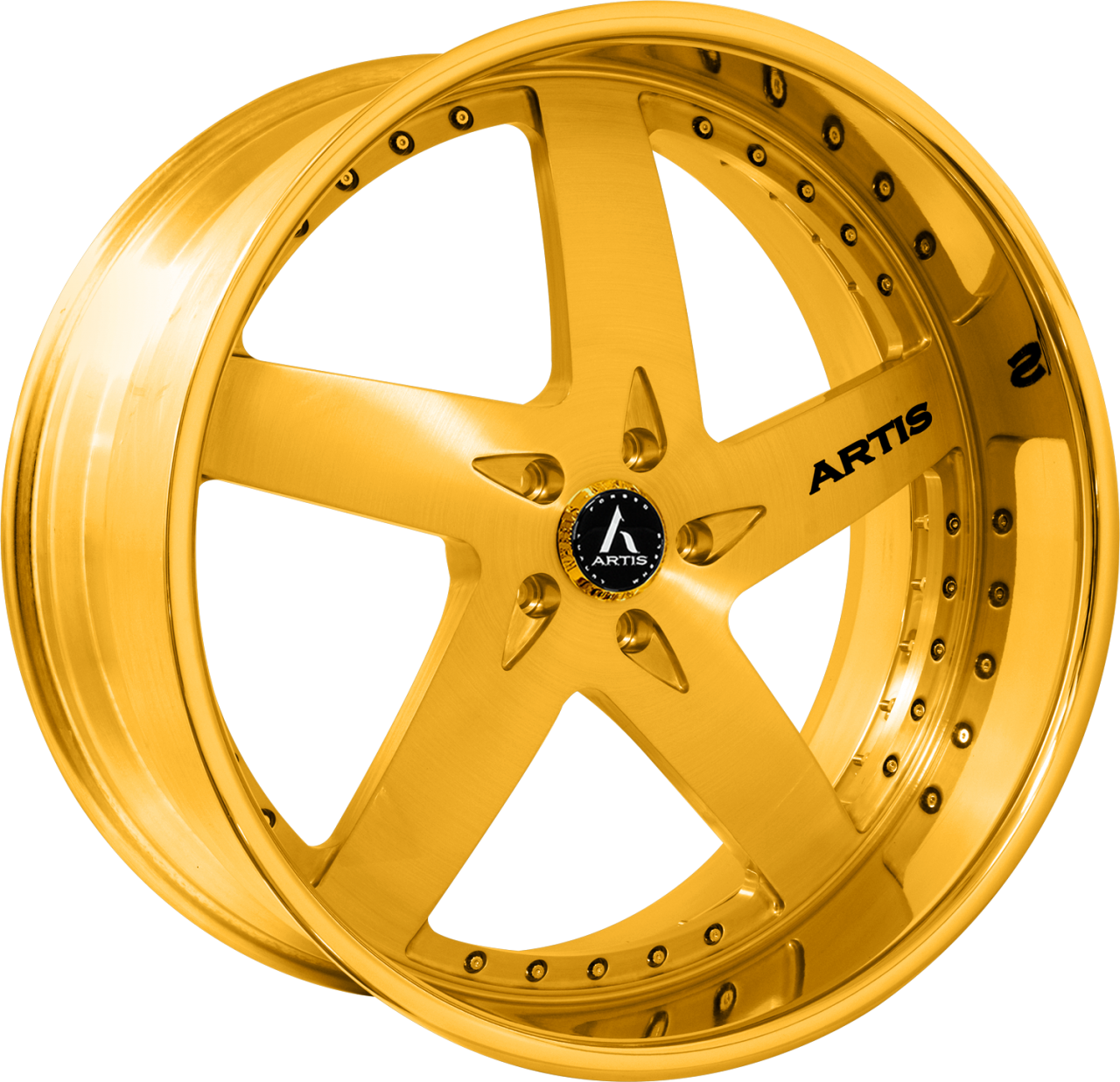 Artis Forged Bullet-M wheel with Gold finish