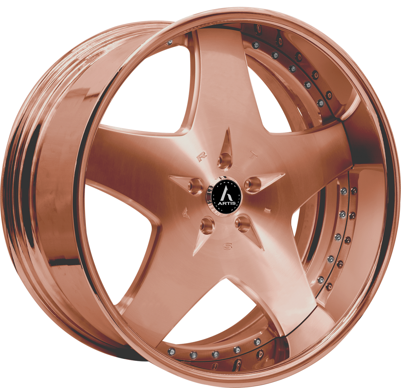 Artis Forged Cashville wheel with Custom Rose Gold finish