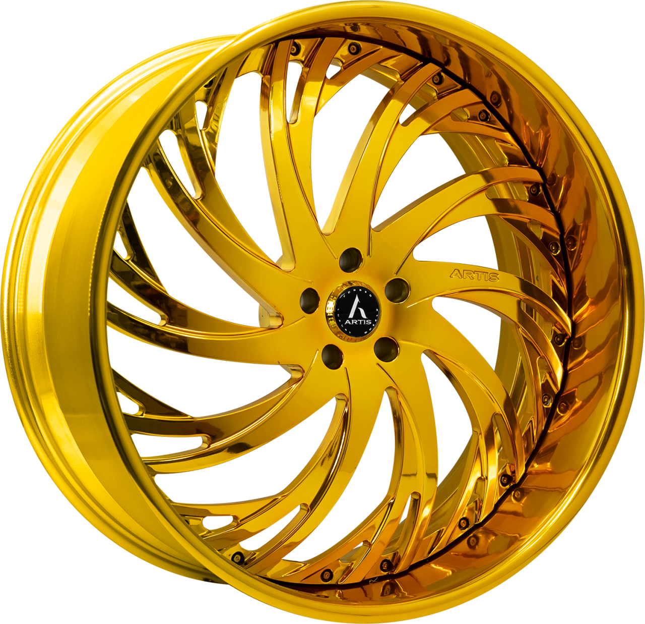 Artis Forged Decatur wheel with Gold Finish finish