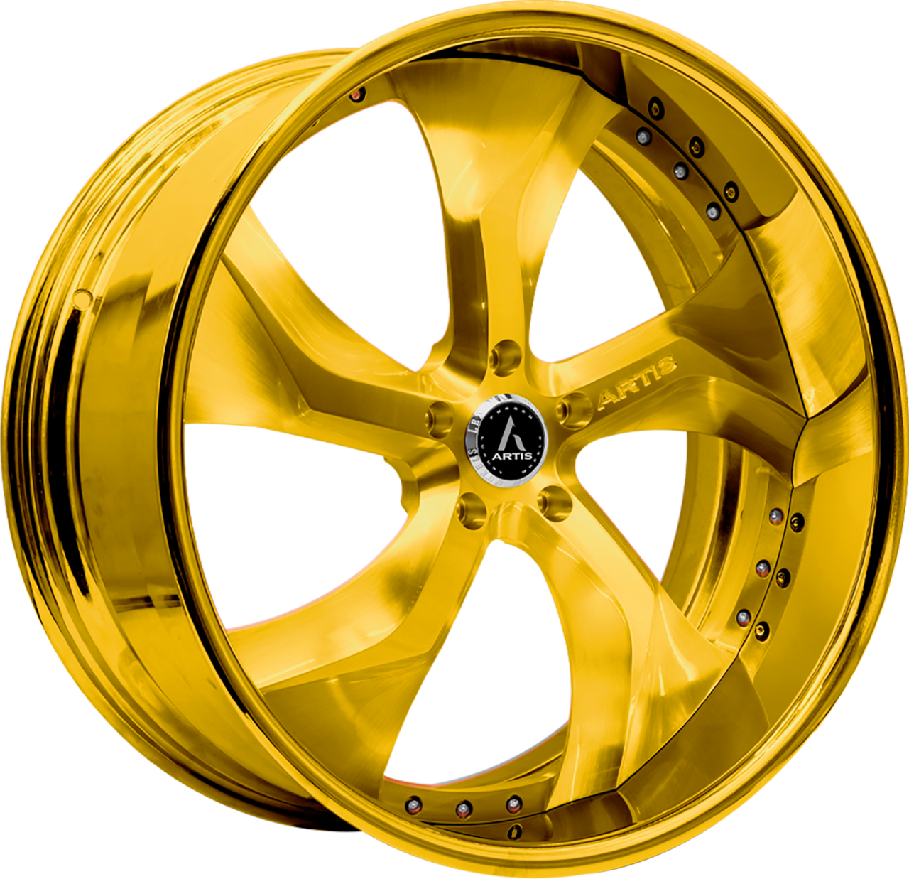 Artis Forged Bully wheel with Gold Finish finish
