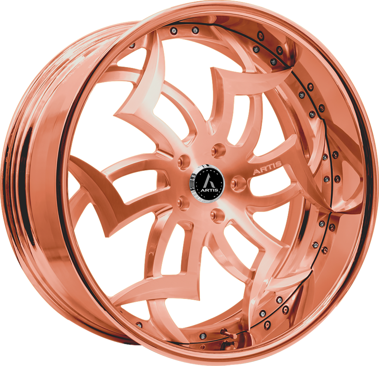 Artis Forged Medusa wheel with Custom Rose Gold finish