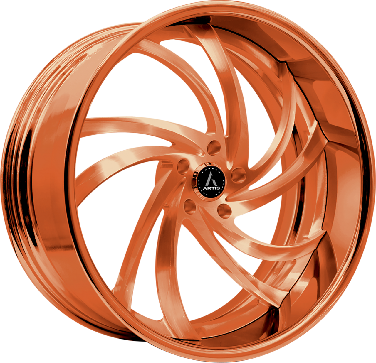 Artis Forged Twister wheel with Custom Rose Gold finish