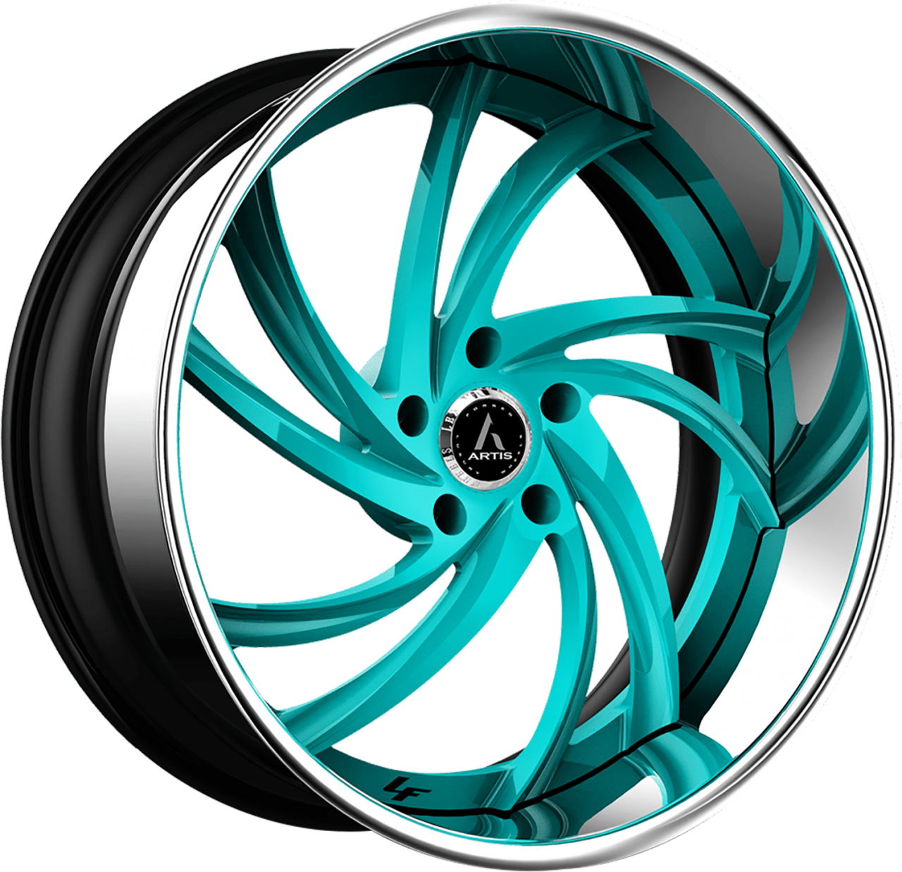 Artis Forged Twister-M wheel with Custom Turquoise finish