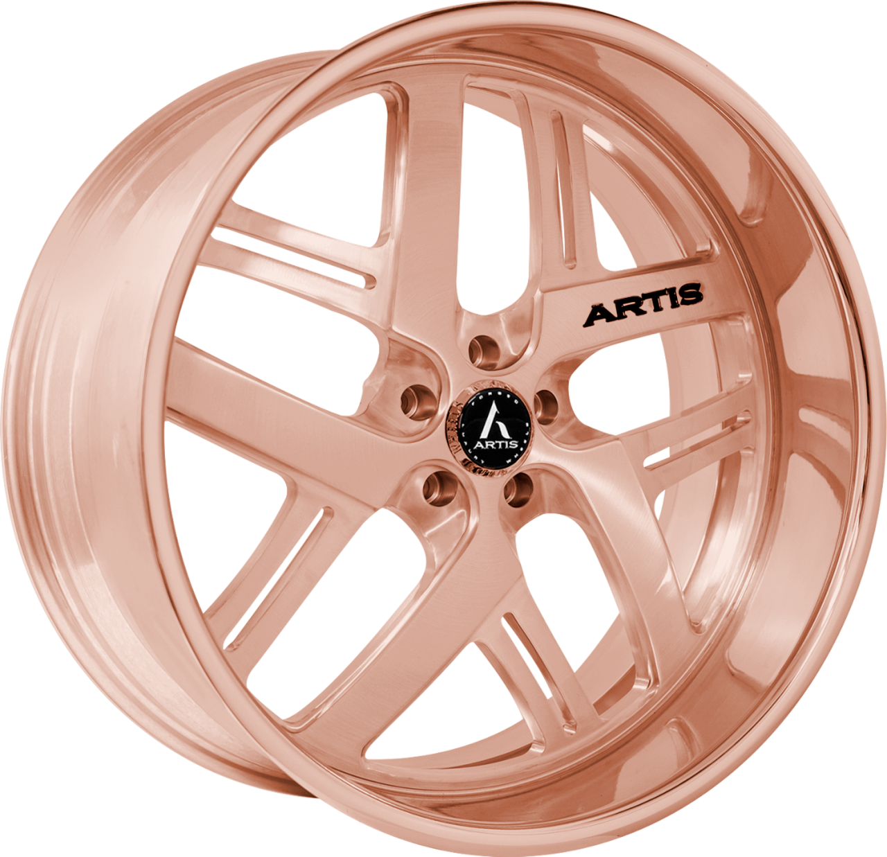 Artis Forged Bomber-M wheel with Rose Gold finish