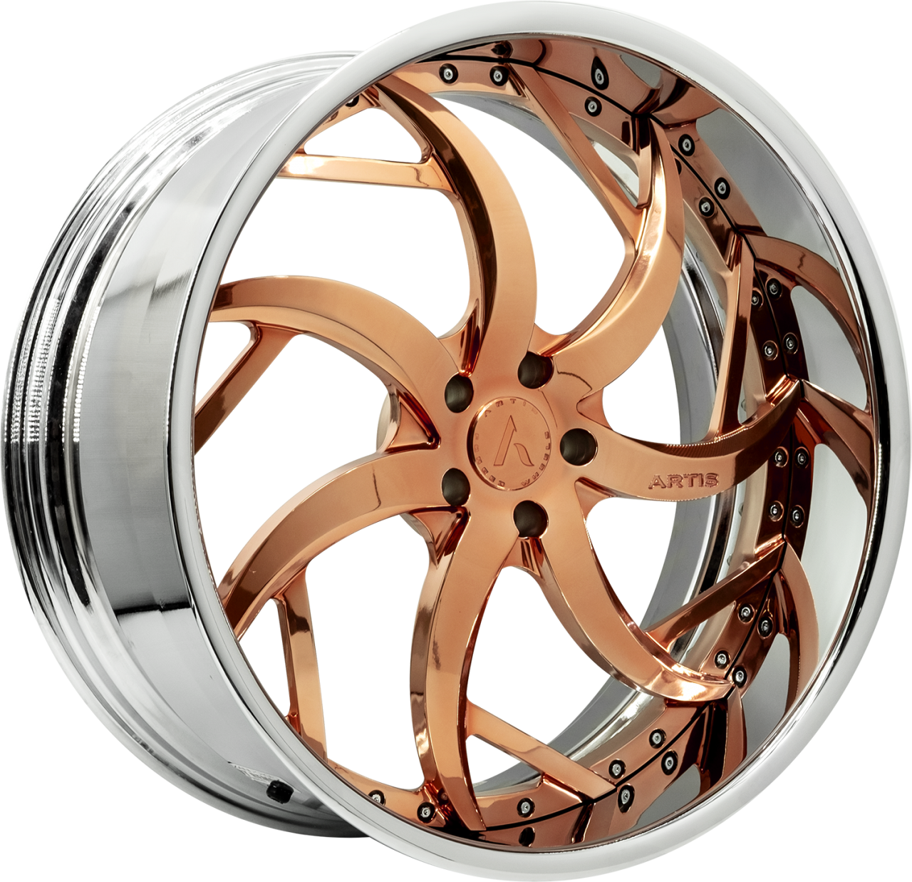 Artis Forged Sin City wheel with Custom Rose Gold finish