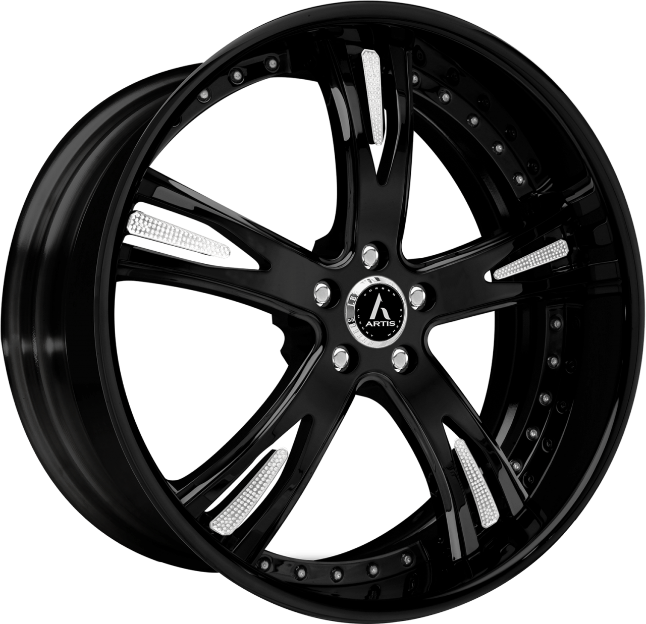 Artis Forged Freemont wheel with Custom Chrome Inserts finish