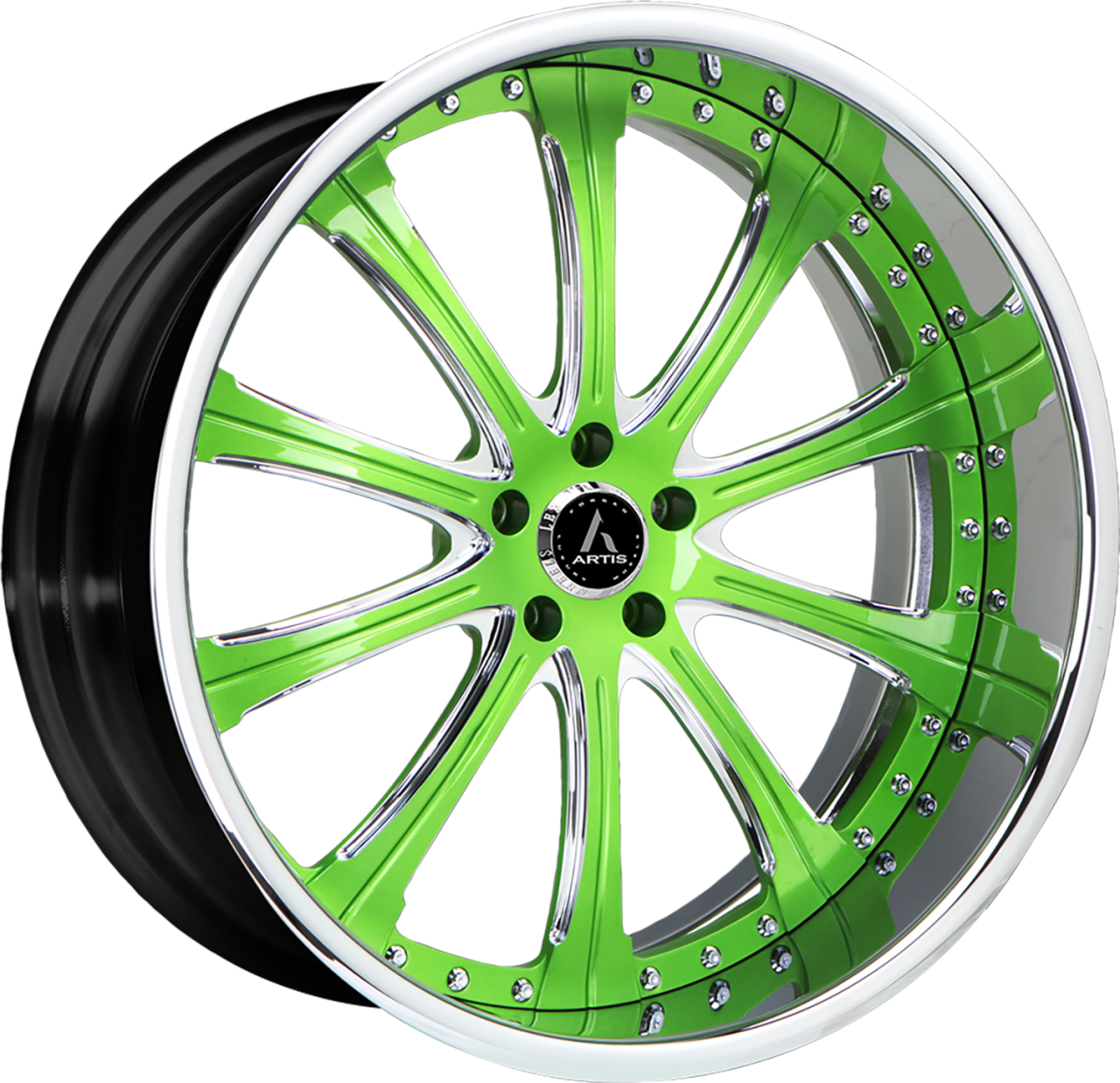 Artis Forged Oak Cliff wheel with Custom Green finish