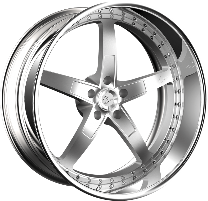 CF-Indy – Custom – Brushed Center with Chrome Lip