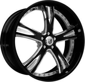 LF-706 - Custom - Chrome and Black finish, with optional crystal inserts. (2)