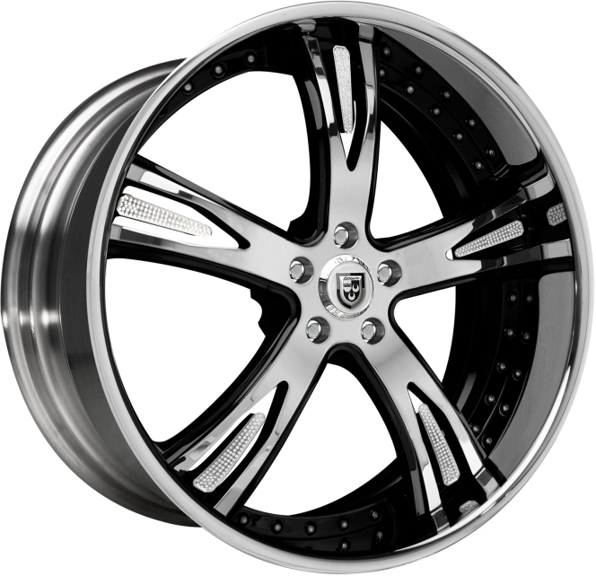 LF-706 – Custom – Chrome and Black finish, with optional crystal inserts