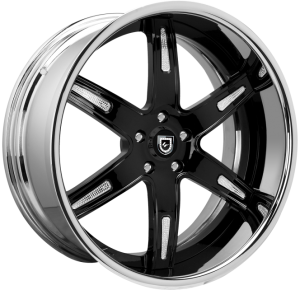 LF-725 - Custom - Chrome and Black finish, with optional inserts