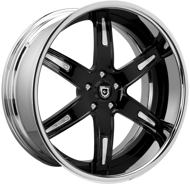 LF-725 – Custom – Chrome and Black finish, with optional inserts