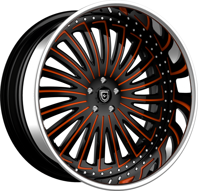 LF-728 – Custom – Orange and Black finish