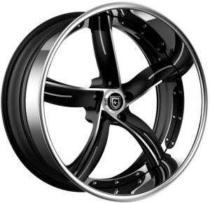 LF-735 - Gloss Black with Chrome Lip