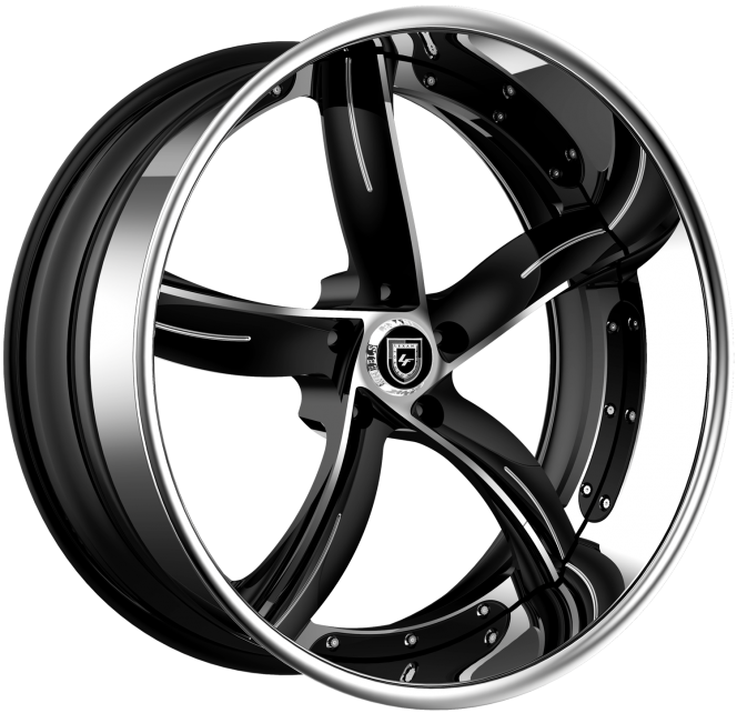 LF-735 – Gloss Black with Chrome Lip