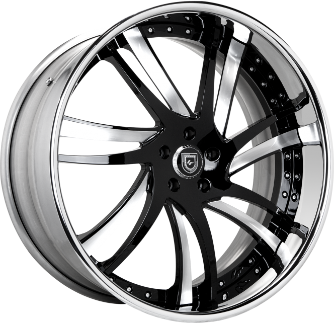 LF-736 – BrushedGloss Black Face with Chrome Lip