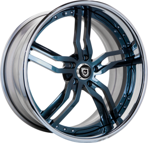 LF-737 - Custom - Turquoise Center with Chrome Lip