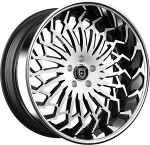 LF-743 - BrushedGloss Black with Chrome Lip