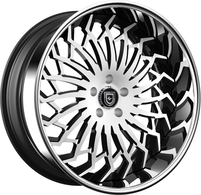 LF-743 – BrushedGloss Black with Chrome Lip