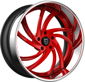 LF-744 - Custom - red and chrome finish